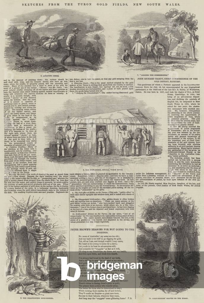 Sketches from the Turon Gold Fields, New South Wales (engraving)