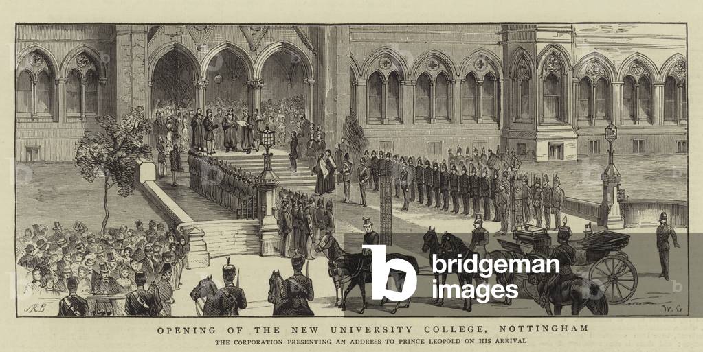 Opening of the New University College, Nottingham (engraving)