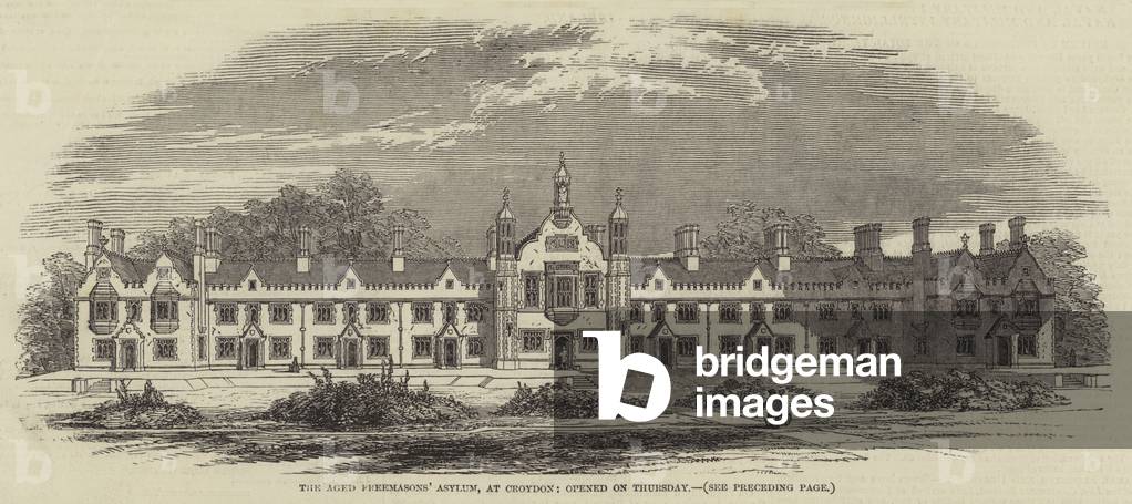 The Aged Freemasons' Asylum, at Croydon, opened on Thursday (engraving)