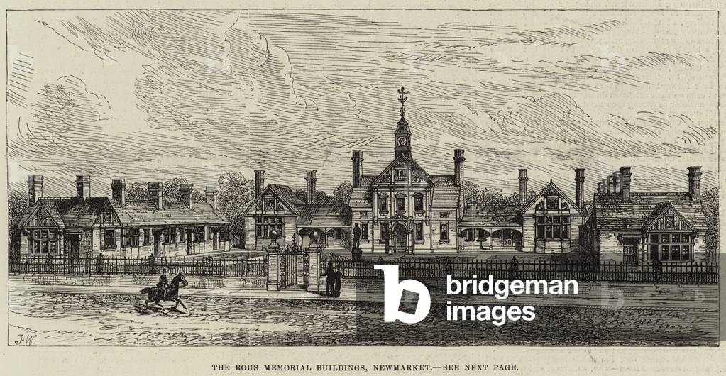 The Rous Memorial Buildings, Newmarket (engraving)