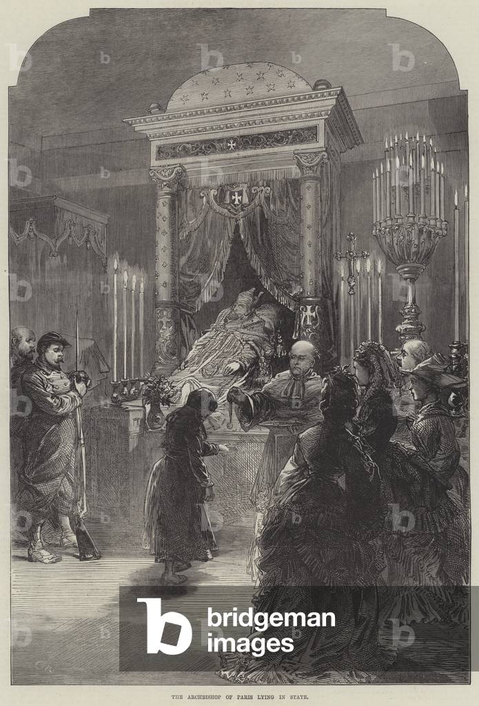 The Archbishop of Paris Lying in State (engraving)