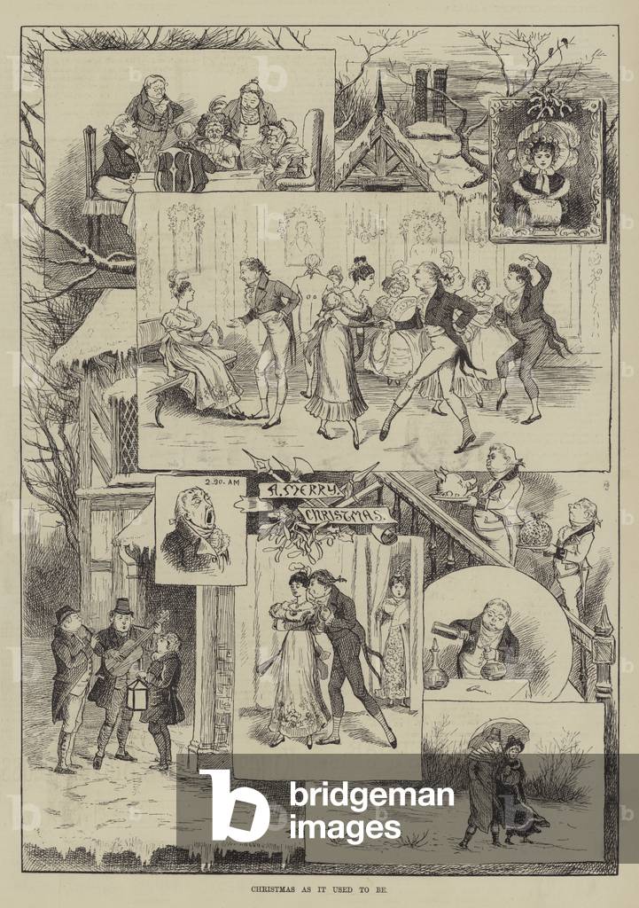 Christmas as it used to be (engraving)