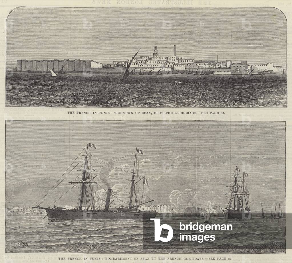 The French in Tunis (engraving)