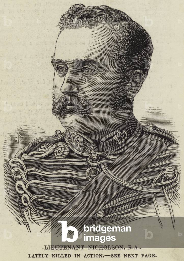 Lieutenant Nicholson, RA, lately killed in Action (engraving)