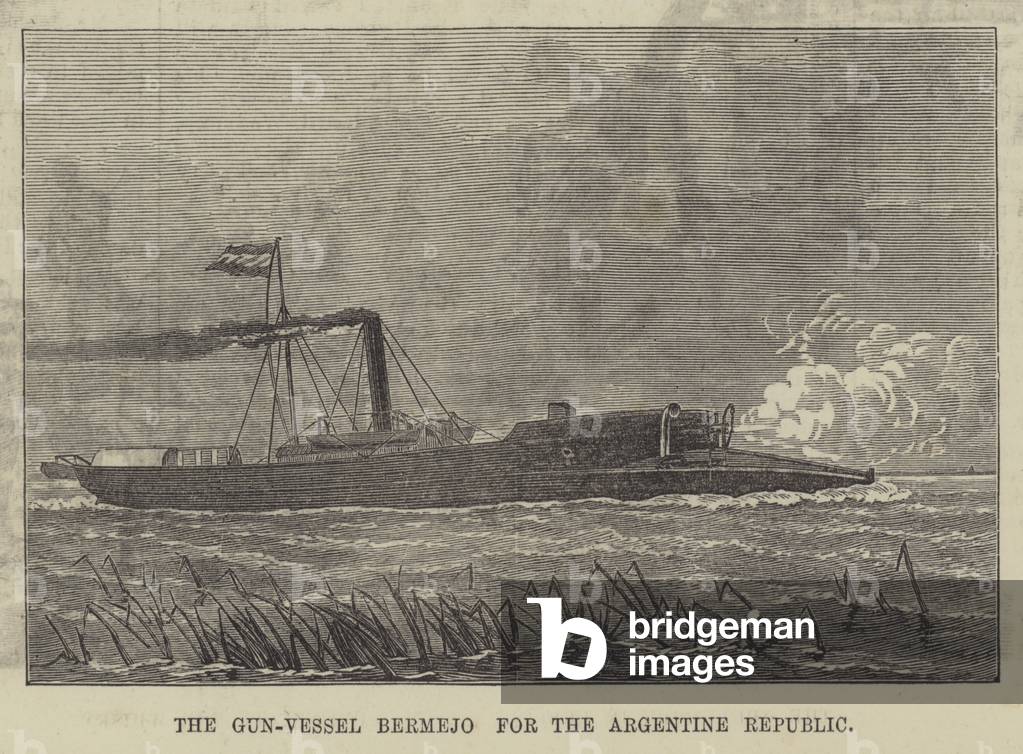The Gun-Vessel Bermejo for the Argentine Republic (engraving)