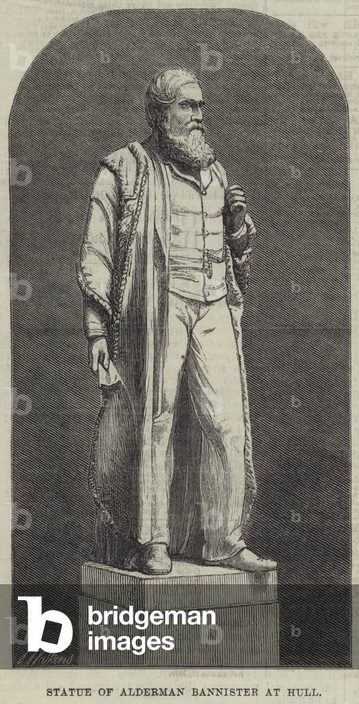 Statue of Alderman Bannister at Hull (engraving)