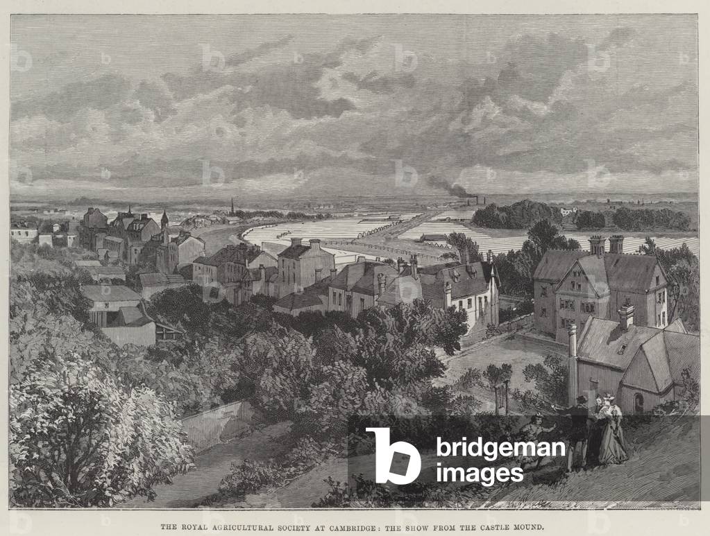The Royal Agricultural Society at Cambridge, the Show from the Castle Mound (engraving)