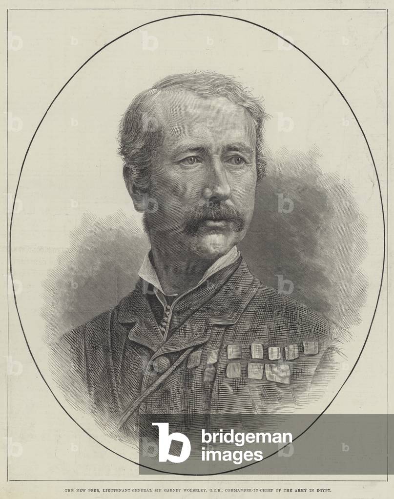 The New Peer, Lieutenant-General Sir Garnet Wolseley, GCB, Commander-in-Chief of the Army in Egypt (engraving)