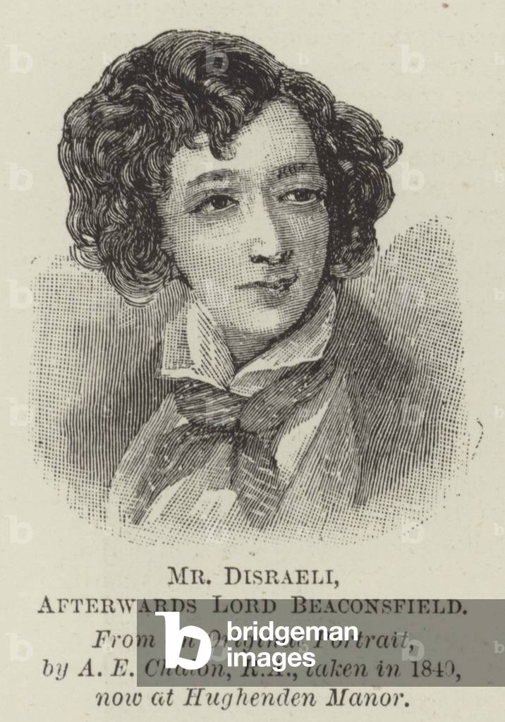 Mr Disraeli, afterwards Lord Beaconsfield (engraving)