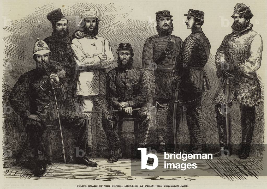 Police Guard of the British Legation at Pekin (engraving)
