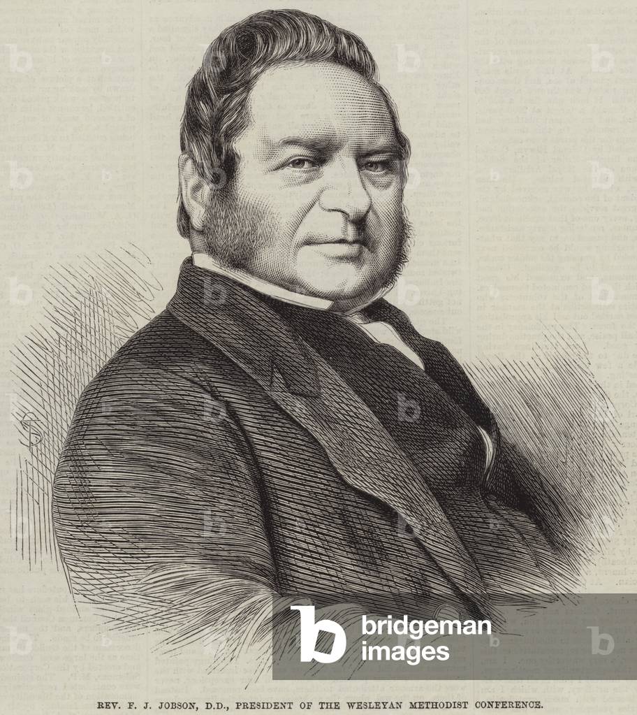 Reverend F J Jobson, DD, President of the Wesleyan Methodist Conference (engraving)