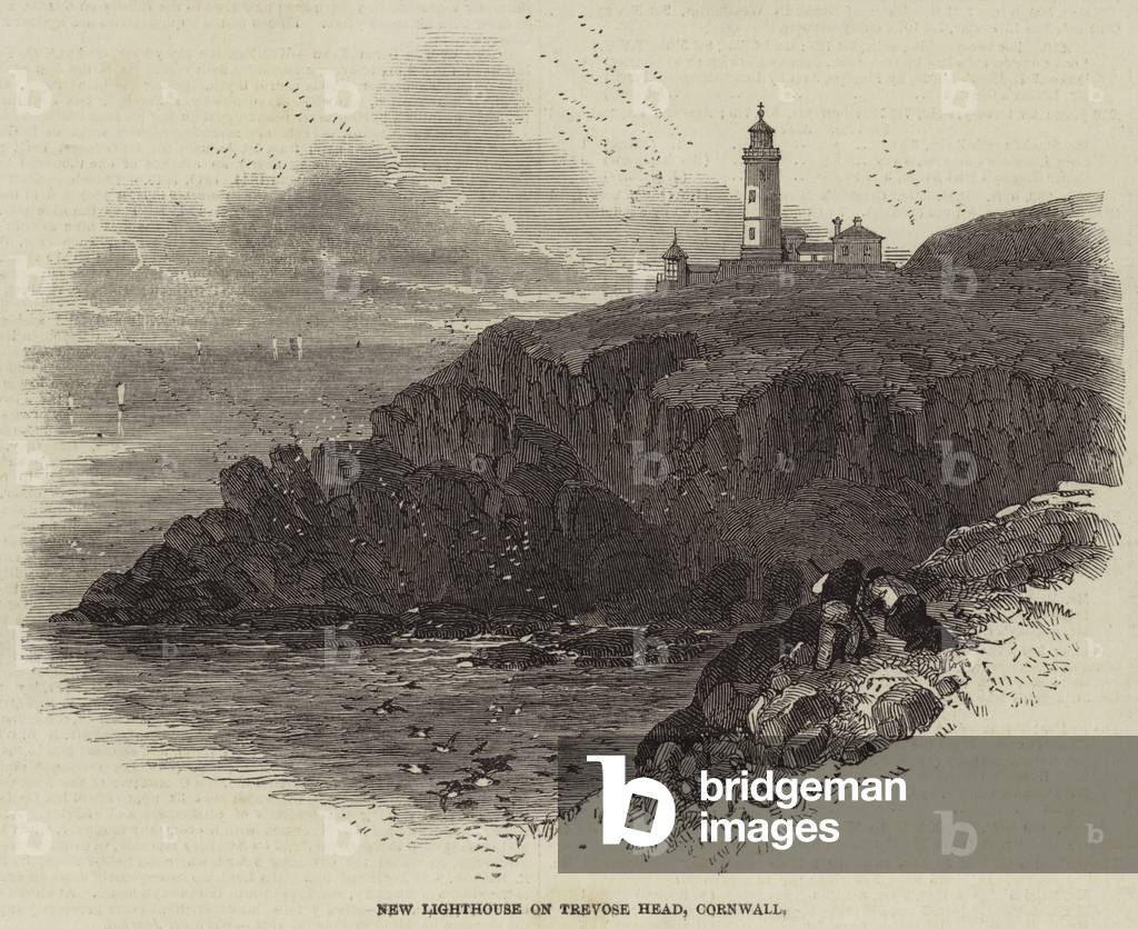 New Lighthouse on Trevose Head, Cornwall (engraving)