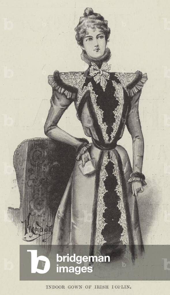 Indoor Gown of Irish Poplin (litho)