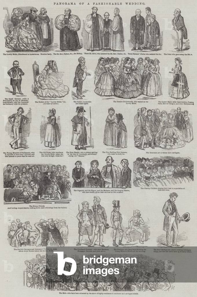 Panorama of a Fashionable Wedding (engraving)