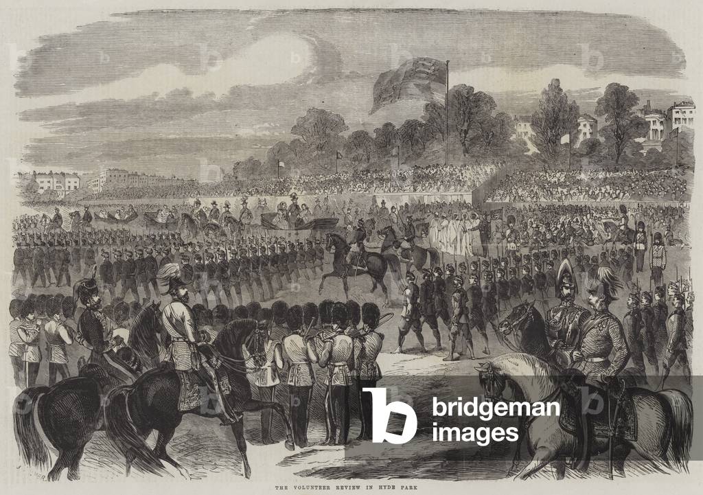 The Volunteer Review in Hyde Park (engraving)