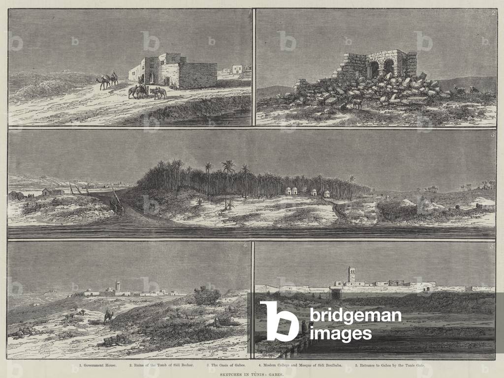 Sketches in Tunis, Gabes (engraving)