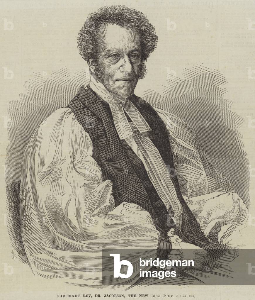 The Right Reverend Dr Jacobson, the New Bishop of Chester (engraving)
