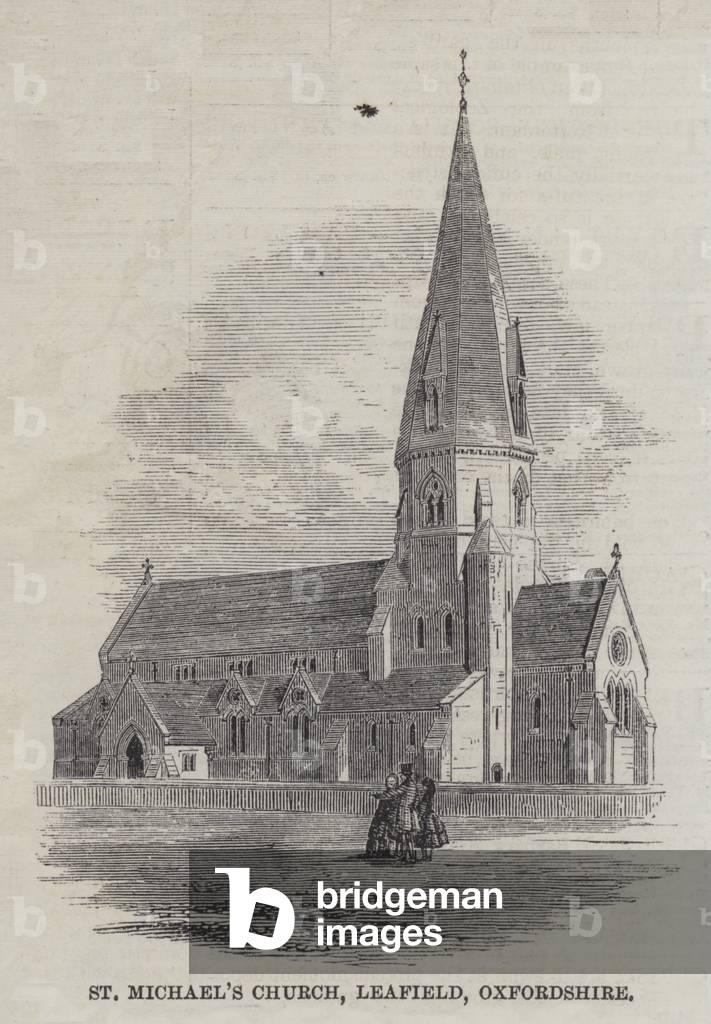 St Michael's Church, Leafield, Oxfordshire (engraving)
