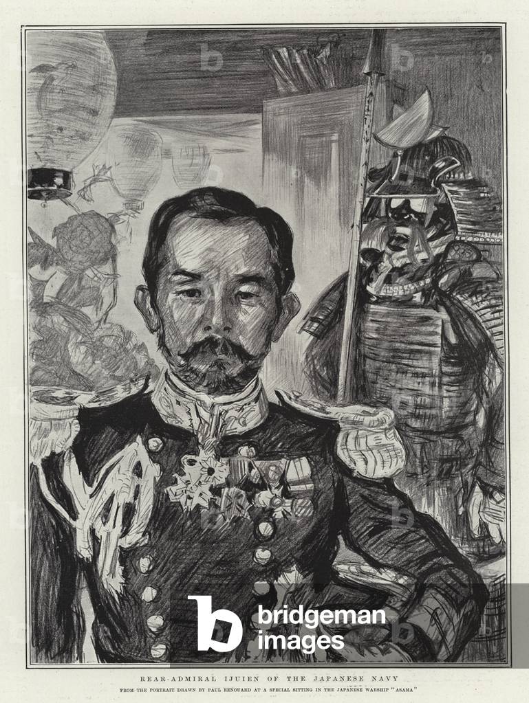 Rear-Admiral Ijuien of the Japanese Navy (litho)
