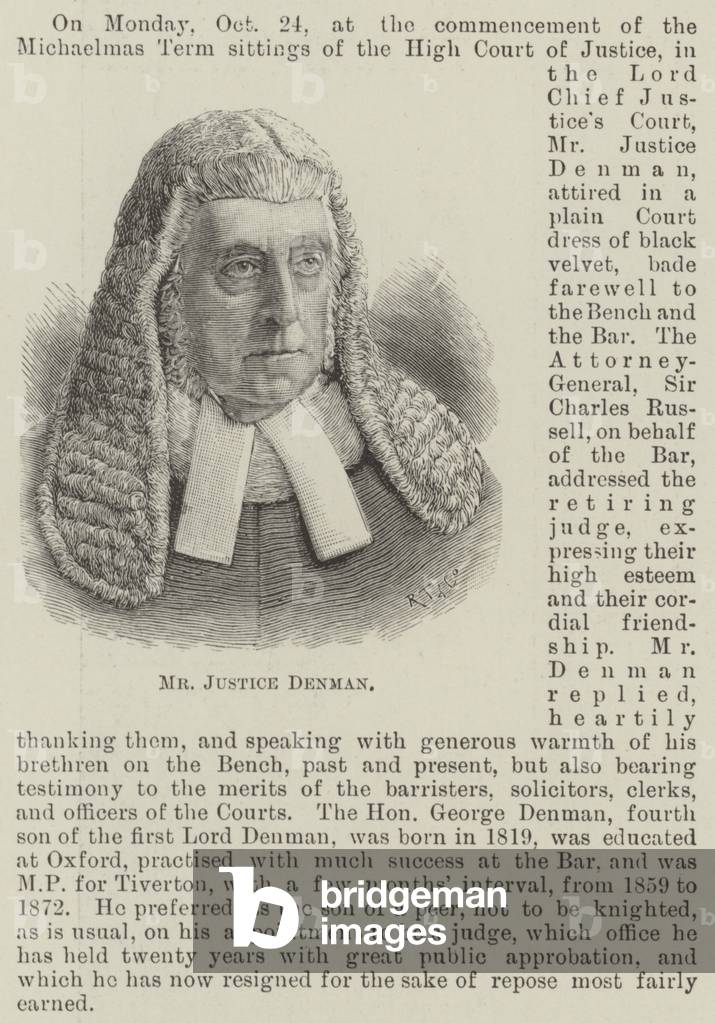 Mr Justice Denman (engraving)