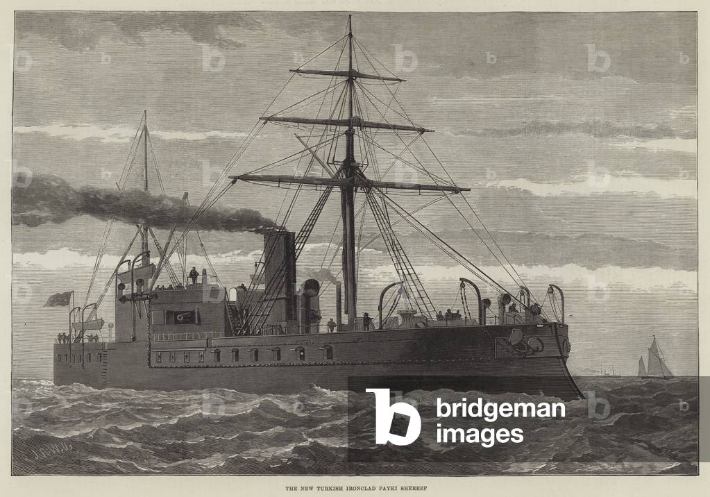 The New Turkish Ironclad Payki Shereef (engraving)