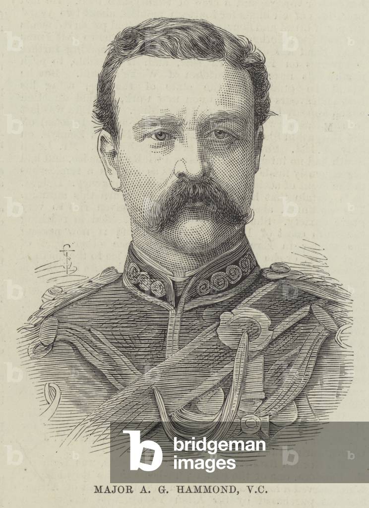 Major A G Hammond, VC (engraving)