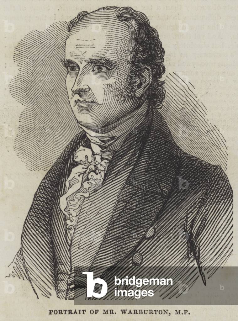 Portrait of Mr Warburton, MP (engraving)