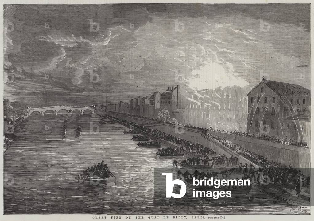 Great Fire on the Quai de Billy, Paris (engraving)
