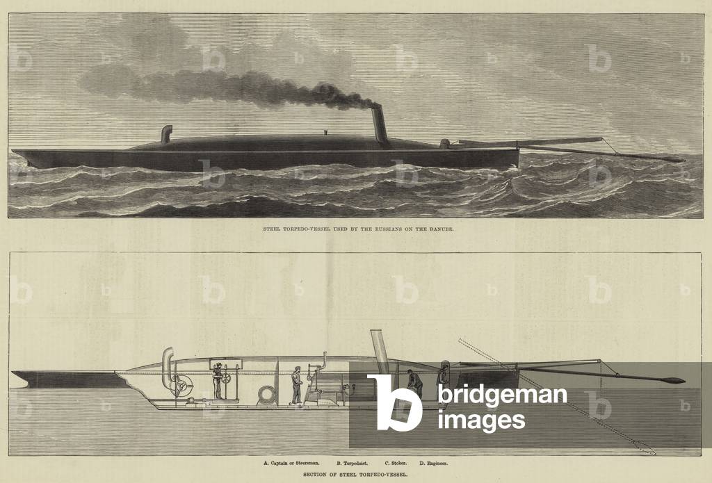 Section of Steel Torpedo-Vessel (engraving)