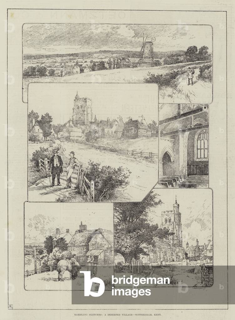 Rambling Sketches, a Deserted Village, Wittersham, Kent (engraving)