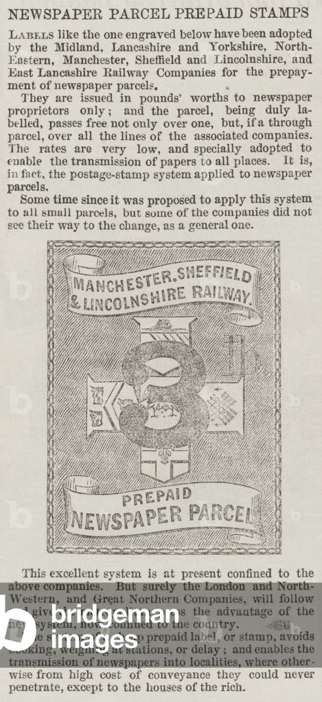 Newspaper Parcel Prepaid Stamps (engraving)