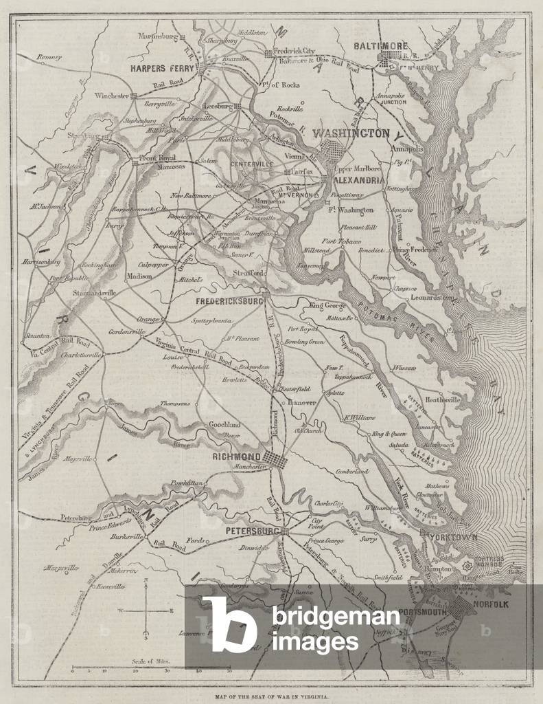 Map of the Seat of War in Virginia (engraving)