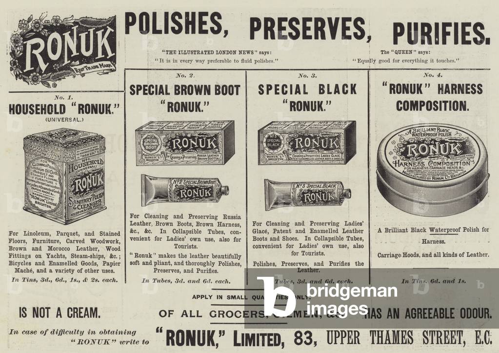 Advertisement, Ronuk (engraving)