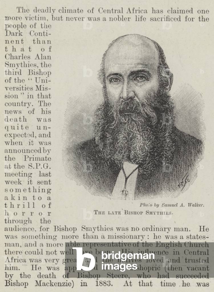 The late Bishop Smythies (engraving)