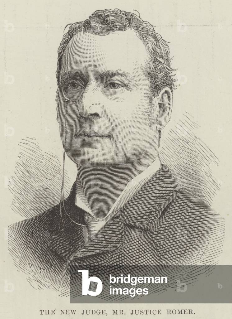 The New Judge, Mr Justice Romer (engraving)