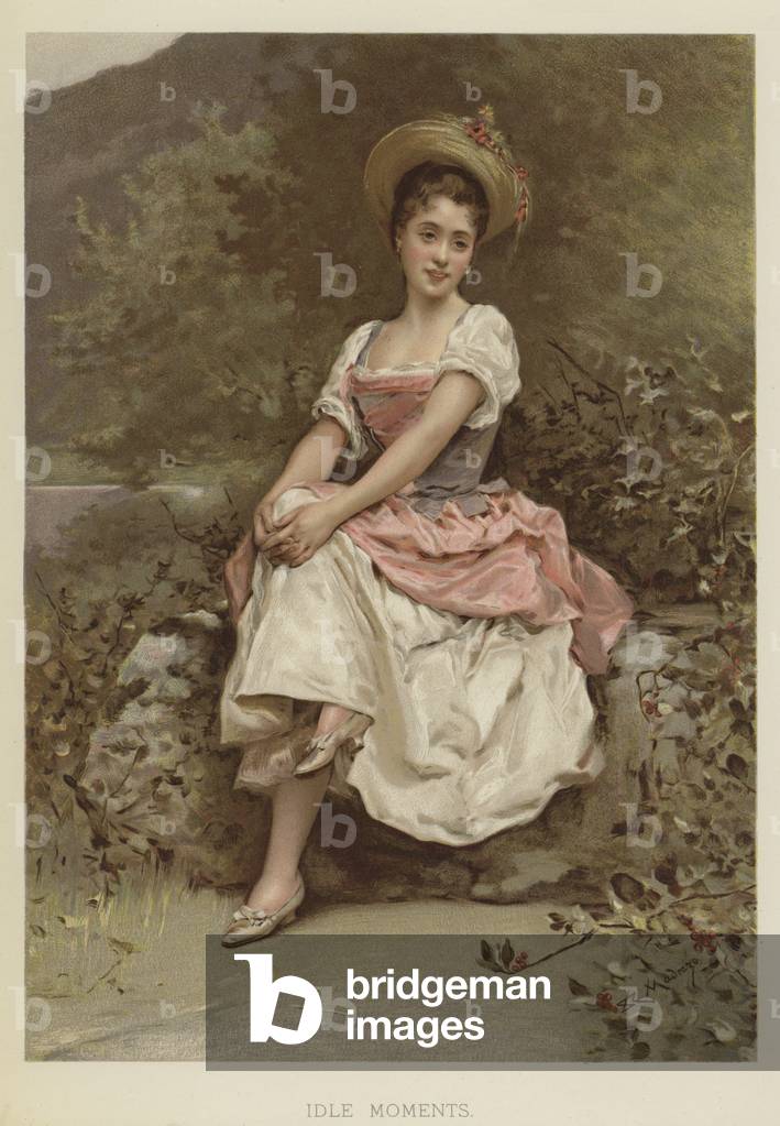 Idle Moments (chromolitho)