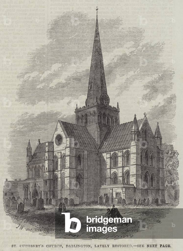 St Cuthbert's Church, Darlington, lately restored (engraving)