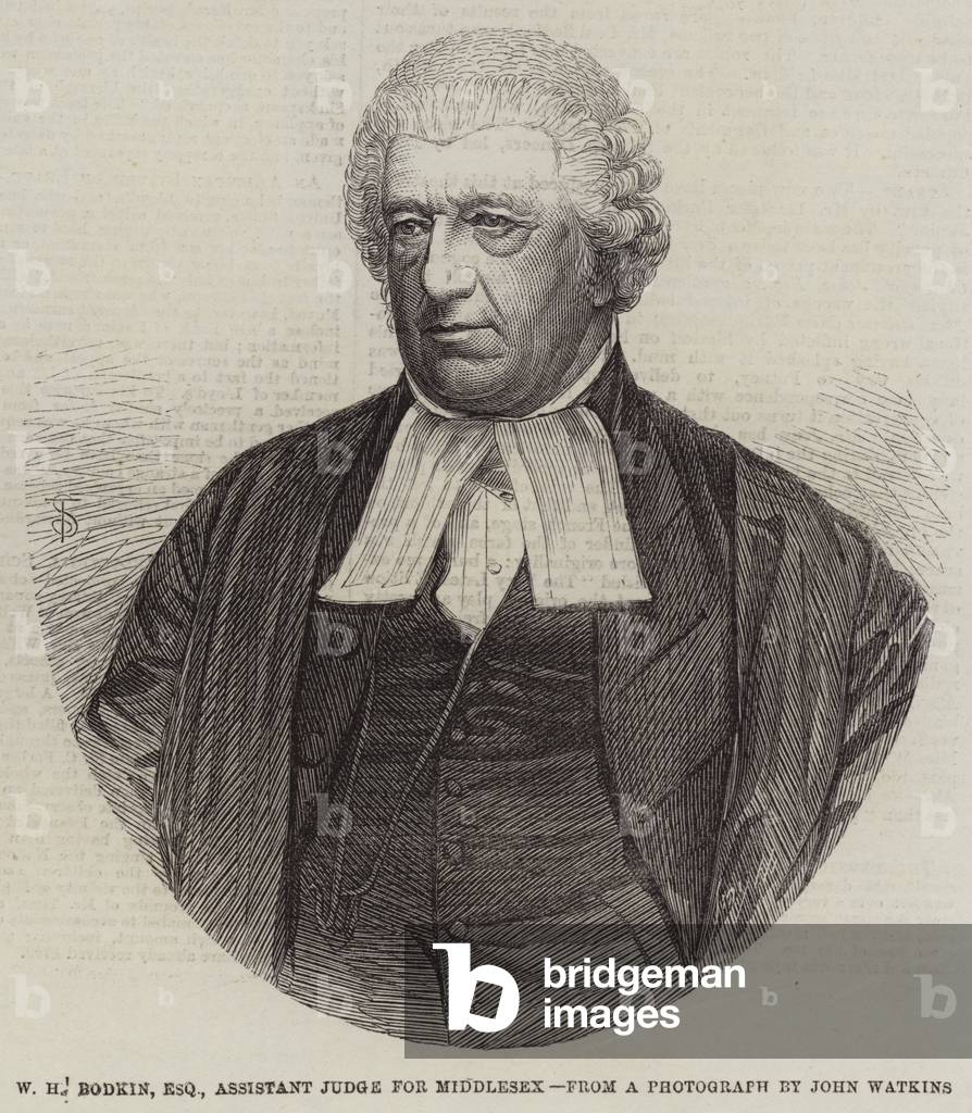 W H Bodkin, Esquire, Assistant Judge for Middlesex (engraving)