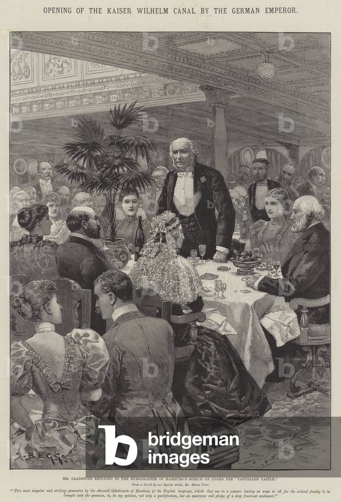 Opening of the Kaiser Wilhelm Canal by the German Emperor (engraving)