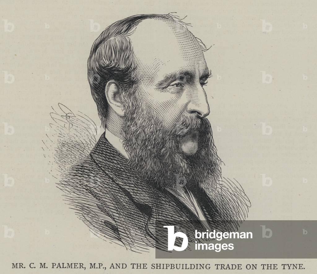 Mr C M Palmer, MP, and the Shipbuilding Trade on the Tyne (engraving)