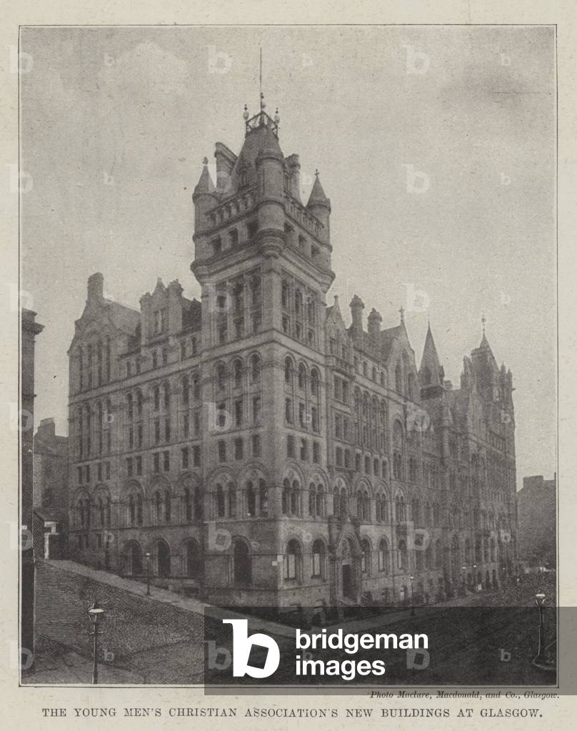 The Young Men's Christian Association's New Buildings at Glasgow (b/w photo)