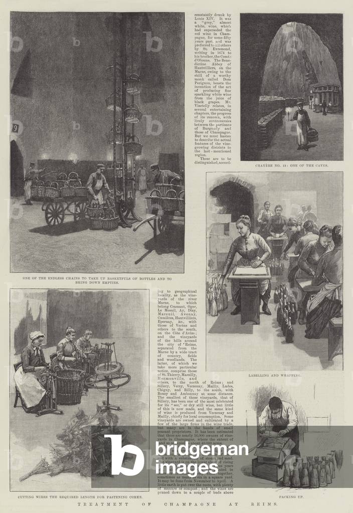 Treatment of Champagne at Reims (engraving)