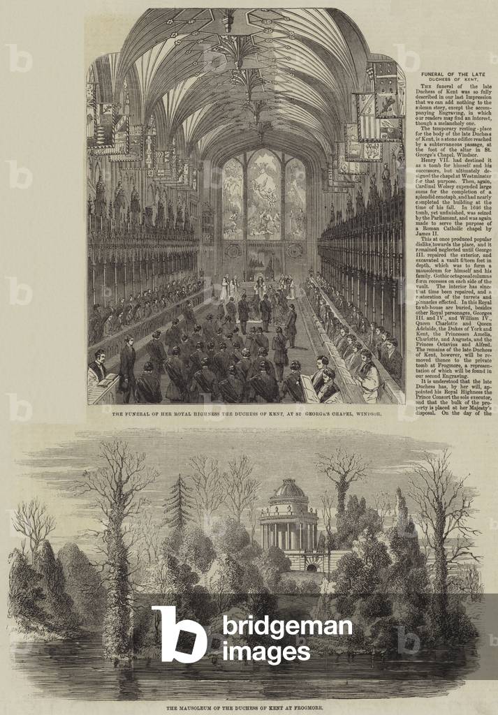 Funeral of the late Duchess of Kent (engraving)