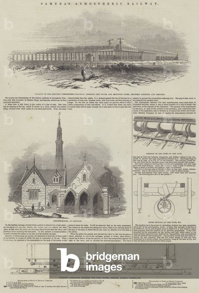 Samuda's Atmospheric Railway (engraving)