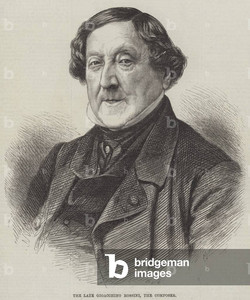 The late Gioacchino Rossini, the Composer (engraving)