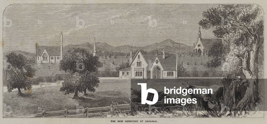 The New Cemetery at Carlisle (engraving)