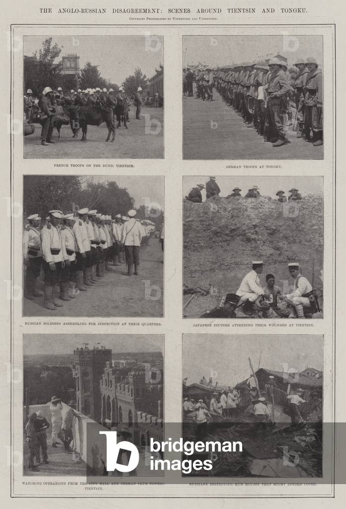 The Anglo-Russian Disagreement, Scenes around Tientsin and Tongku (b/w photo)