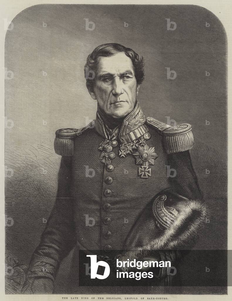 The late King of the Belgians, Leopold of Saxe-Coburg (engraving)