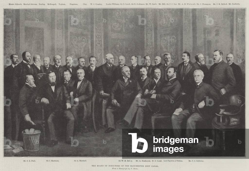 The Board of Directors of the Manchester Ship Canal (b/w photo)