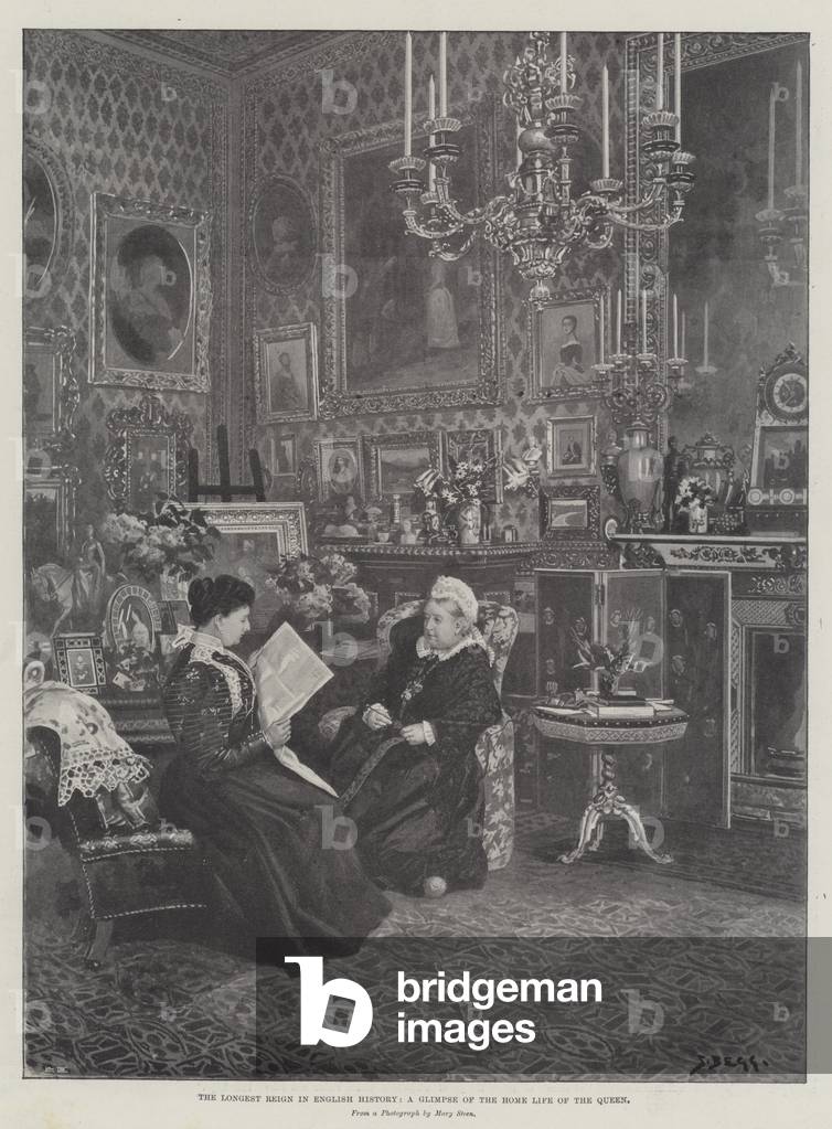 The Longest Reign in English History, a Glimpse of the Home Life of the Queen (litho)